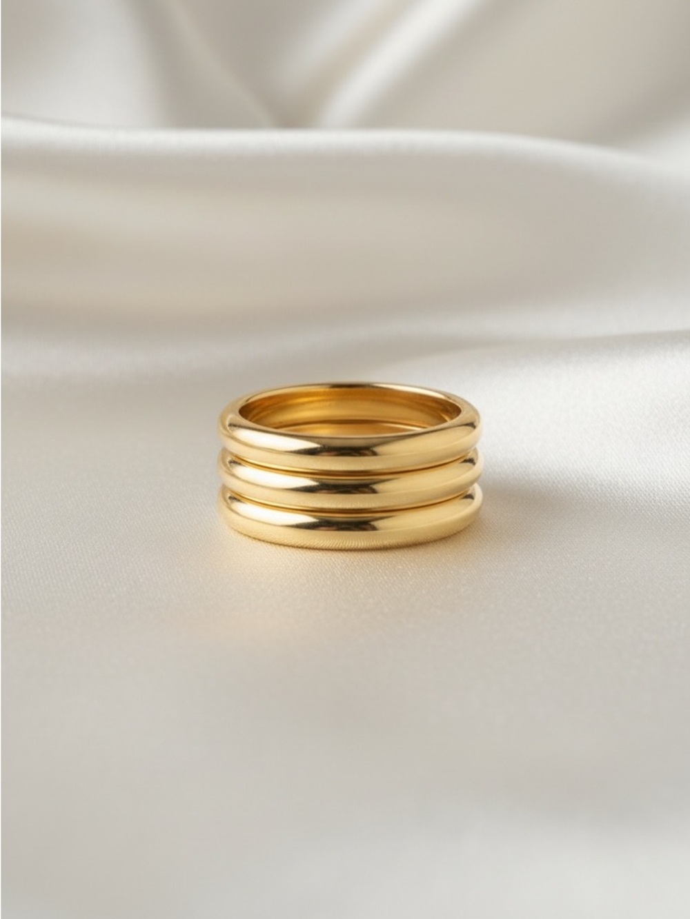 Gold Triple Band Ring Size 7